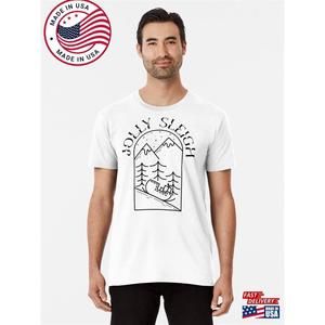 Christmas Jolly Sleigh Design Premium T-Shirt Unisex